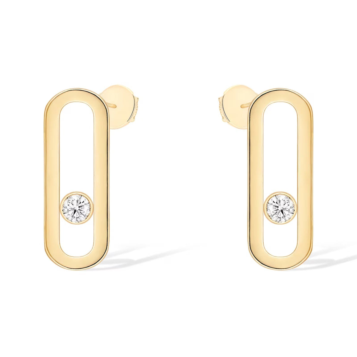 [Triumph Jewelry]MOVE UNO SMALL 1 DIAMOND EARRINGS