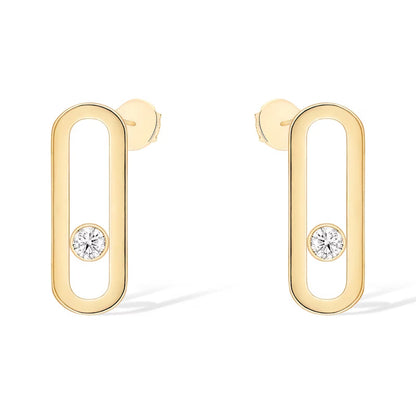 [Triumph Jewelry]MOVE UNO SMALL 1 DIAMOND EARRINGS