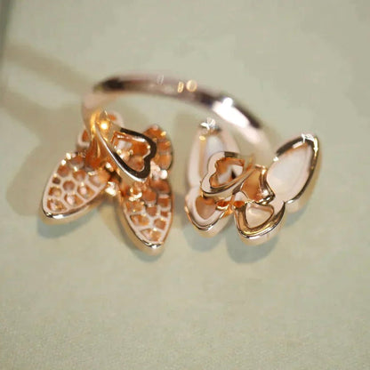 [Triumph Jewelry]TWIN BUTTERFLY DIAMOND MOP RING