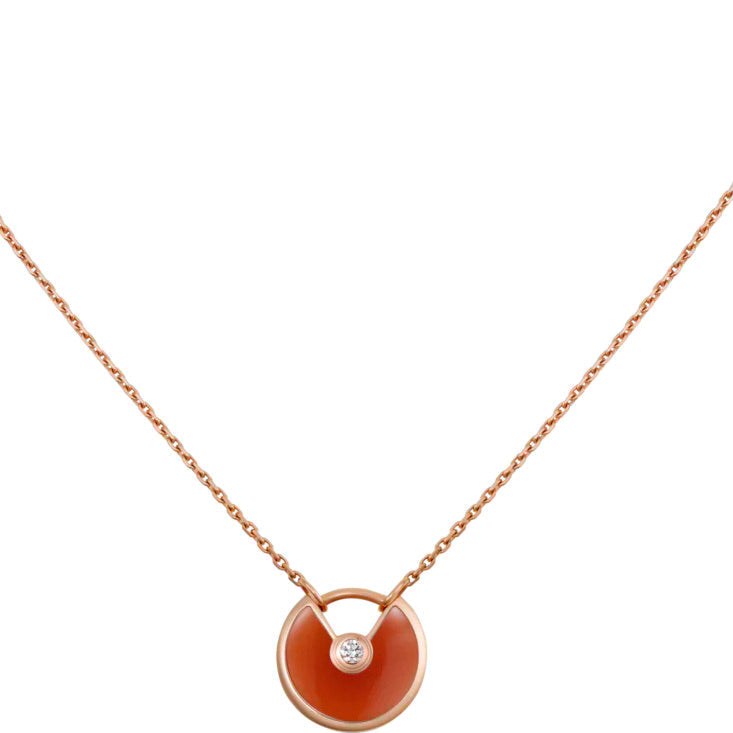 [Triumph Jewelry]AMULETTE GOLD CARNELIAN ONYX NECKLACE