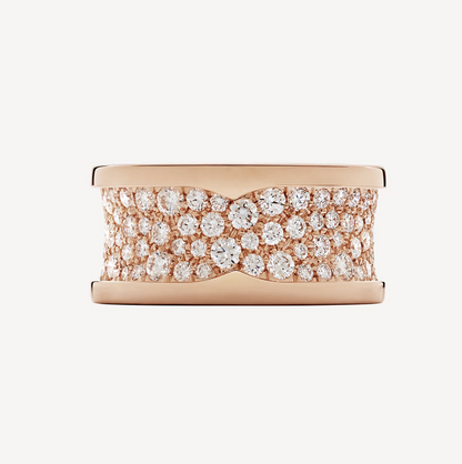 [Triumph Jewelry]ZERO 1 WITH PAVED DIAMONDS ON THE SPIRAL RING
