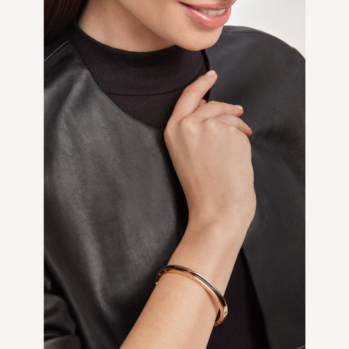 [Triumph Jewelry]ZERO 1 PINK GOLD WITH BLACK CERAMIC BRACELET