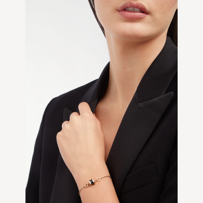[Triumph Jewelry]ZERO 1 SOFT PINK GOLD AND BLACK CERAMIC BRACELET