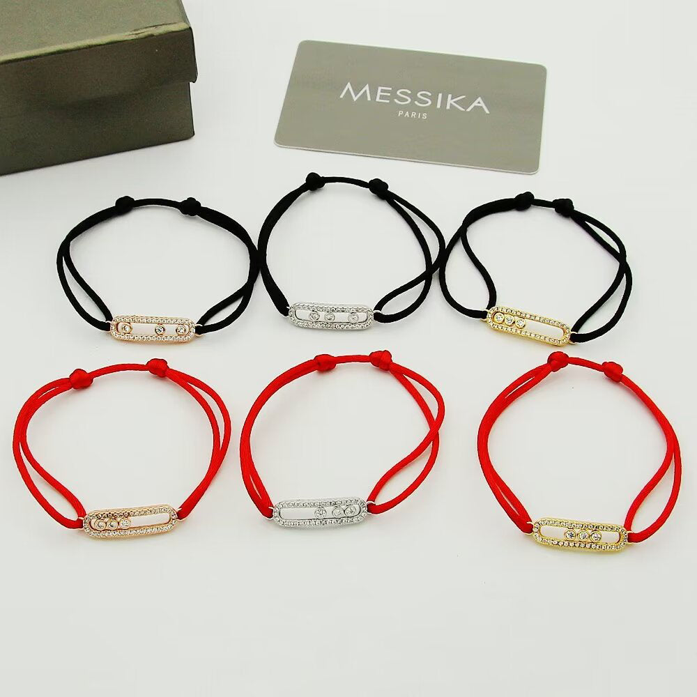 [Triumph Jewelry]MK Care(s) pink cord pavé bracelet