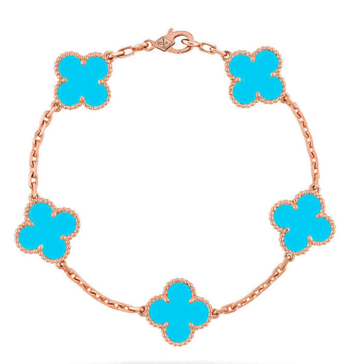 [Triumph Jewelry] CLOVER 5 MOTIF TURQUOISE BRACELET COLLECTION