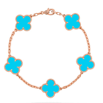 [Triumph Jewelry] CLOVER 5 MOTIF TURQUOISE BRACELET COLLECTION