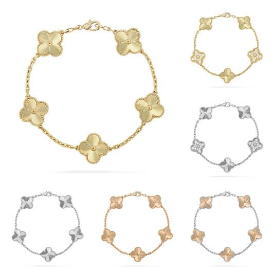 [Triumph Jewelry] CLOVER 5 MOTIF LASER BRACELET COLLECTION