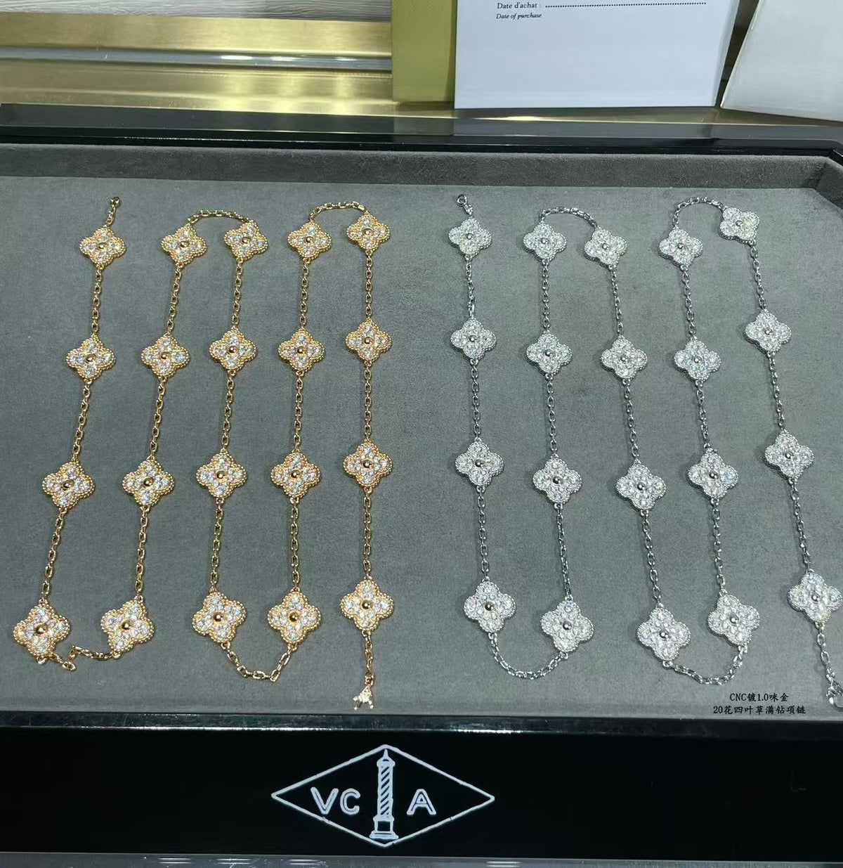 [Triumph Jewelry]CLOVER 20 MOTIFS FULL-DIAMOND NECKLACE