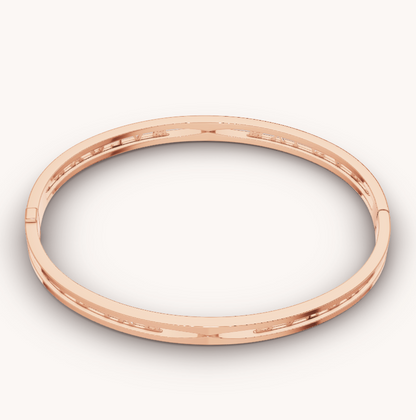 [Triumph Jewelry]ZERO 1 SPIRAL LOGO PINK GOLD BRACELET