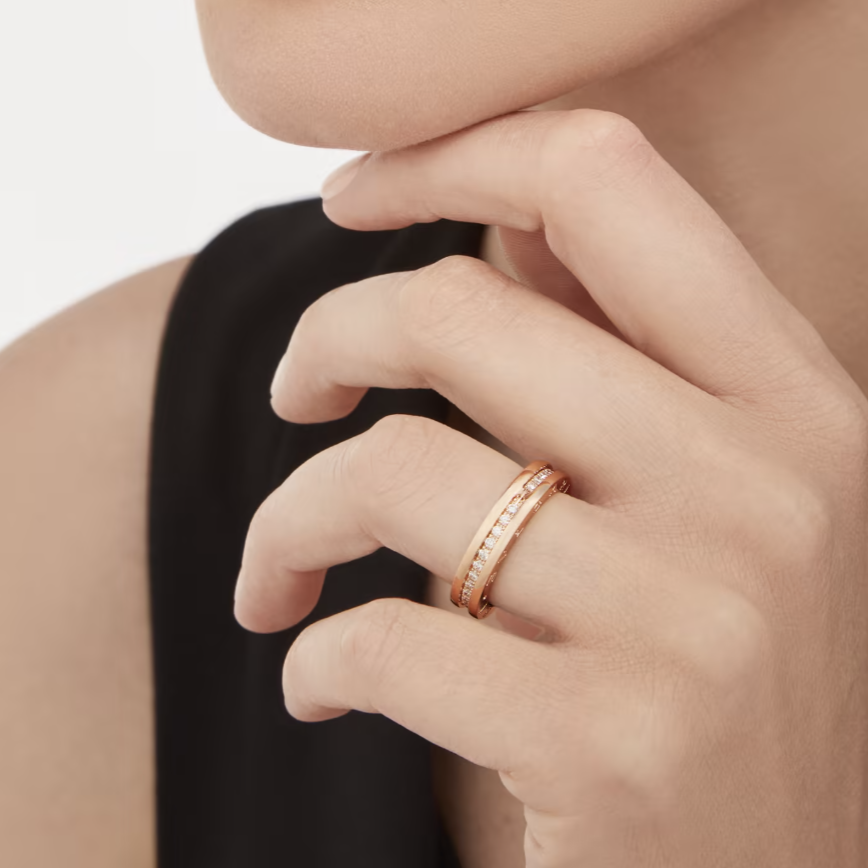 [Triumph Jewelry]ZERO 1 ONE-BAND PAVED DIAMONDS ON THE SPIRAL RING