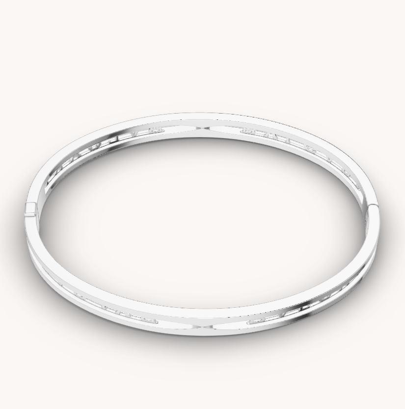 [Triumph Jewelry]ZERO 1 SPIRAL LOGO SILVER BRACELET