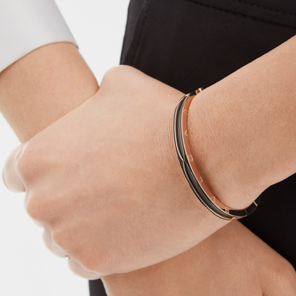 [Triumph Jewelry]ZERO 1 PINK GOLD WITH MATTE BLACK CERAMIC BRACELET