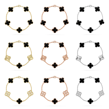 [Triumph Jewelry] CLOVER 5 MOTIF ONYXS BRACELET COLLECTION