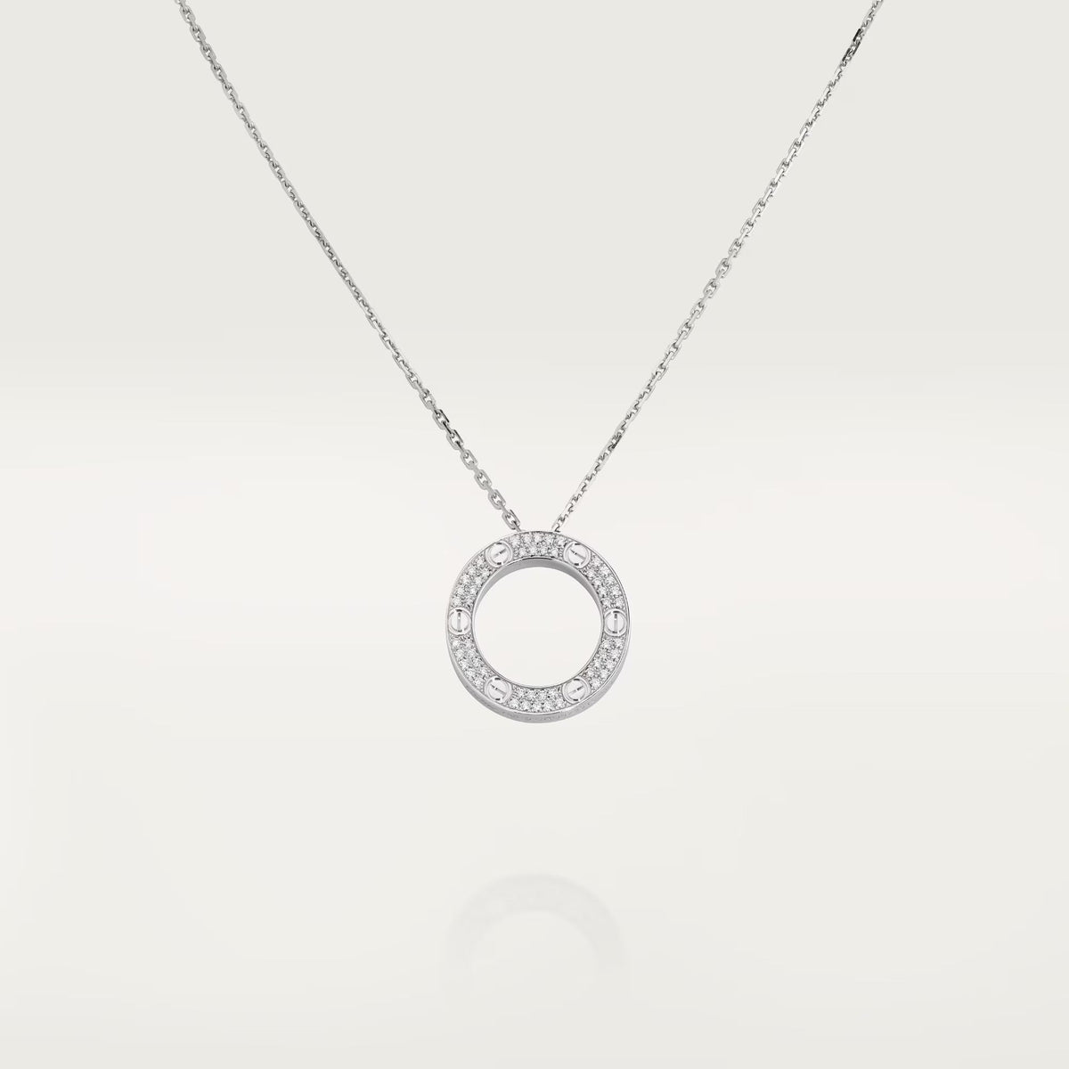 [Triumph Jewelry]LOVE NECKLACE 16MM  FULL DIAMOND