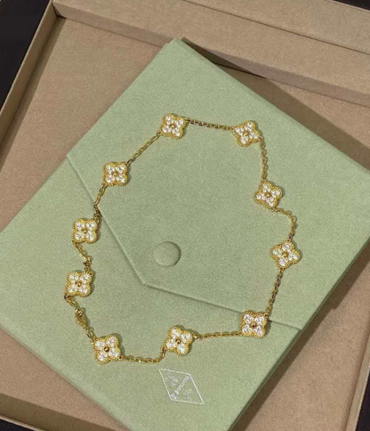 [Triumph Jewelry Jewelry]CLOVER 10 MOTIFS  Gold Diamond  NECKLACE