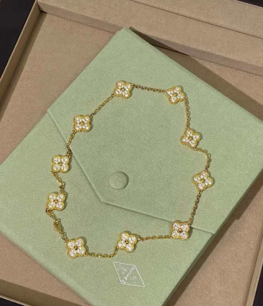 [Triumph Jewelry Jewelry]CLOVER 10 MOTIFS  Gold Diamond  NECKLACE