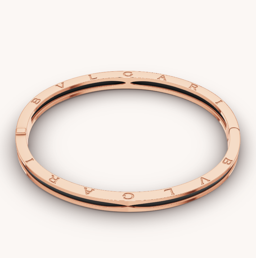 [Triumph Jewelry]ZERO 1 PINK GOLD WITH BLACK CERAMIC BRACELET