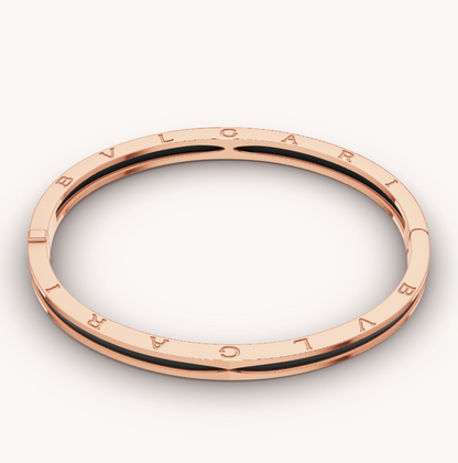 [Triumph Jewelry]ZERO 1 PINK GOLD WITH BLACK CERAMIC BRACELET
