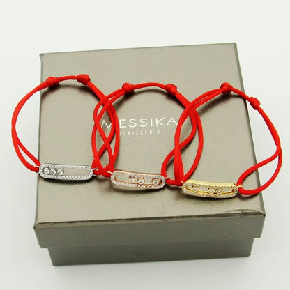 [Triumph Jewelry]MK Care(s) pink cord pavé bracelet