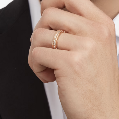[Triumph Jewelry]ZERO 1 ONE-BAND PAVED DIAMONDS ON THE SPIRAL RING