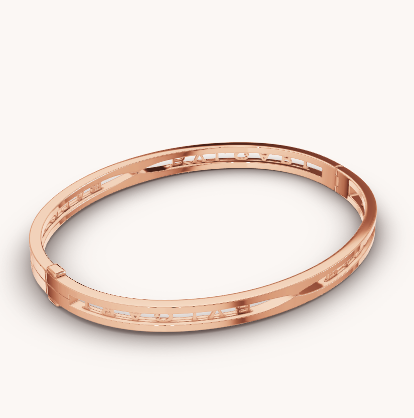 [Triumph Jewelry]ZERO 1 SPIRAL LOGO PINK GOLD BRACELET