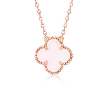 [Triumph Jewelry]CLOVER 15MM PINK MOTHER-OF-PEARL SINGLE FLOWER NECKLACE