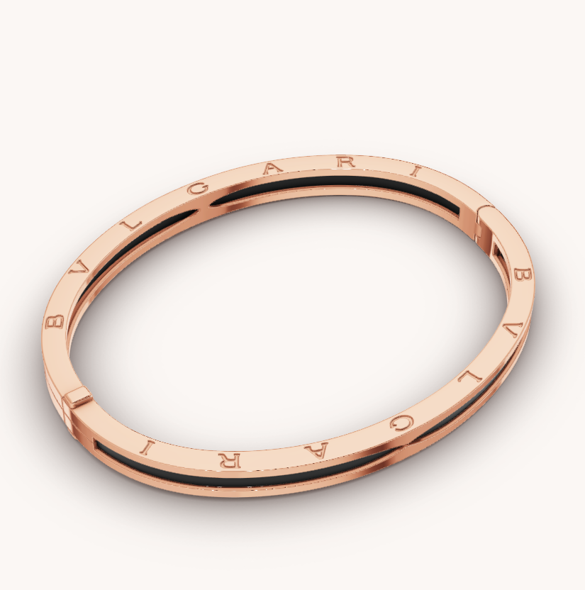 [Triumph Jewelry]ZERO 1 PINK GOLD WITH BLACK CERAMIC BRACELET