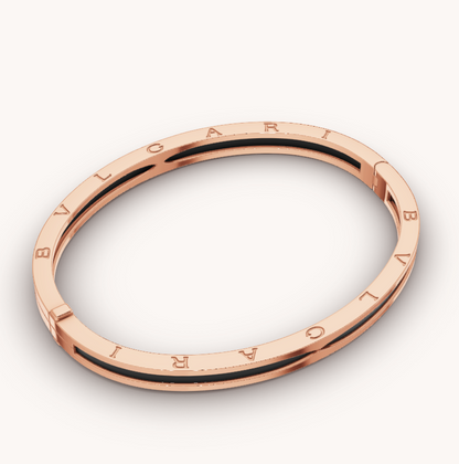 [Triumph Jewelry]ZERO 1 PINK GOLD WITH BLACK CERAMIC BRACELET