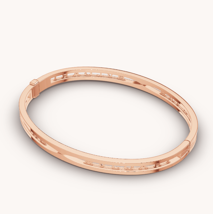 [Triumph Jewelry]ZERO 1 SPIRAL LOGO PINK GOLD BRACELET