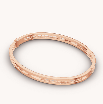 [Triumph Jewelry]ZERO 1 SPIRAL LOGO PINK GOLD BRACELET
