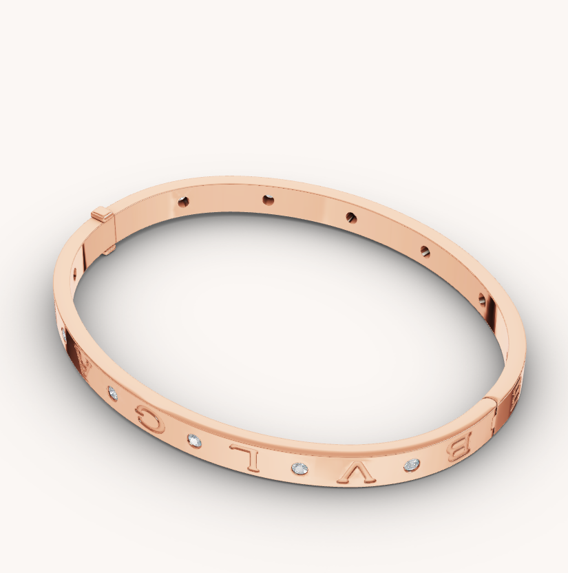 [Triumph Jewelry]ZERO 1 PINK GOLD 12 DIAMONDS BRACELET