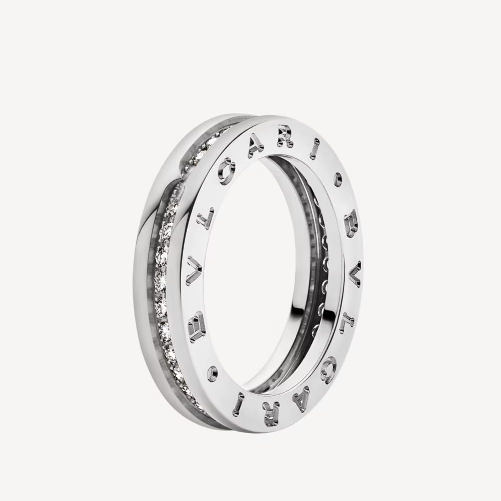 [Triumph Jewelry]ZERO 1 ONE-BAND PAVED DIAMONDS ON THE SPIRAL RING