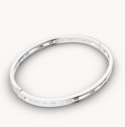 [Triumph Jewelry]ZERO 1 SPIRAL LOGO SILVER BRACELET