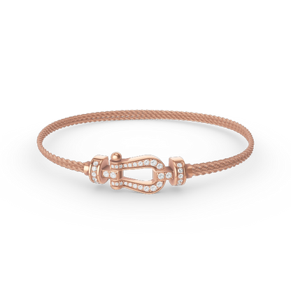 [Triumph Jewelry]FORCE SMALL HORSESHOE  DIAMOND CHAIN ROPE BRACELET
