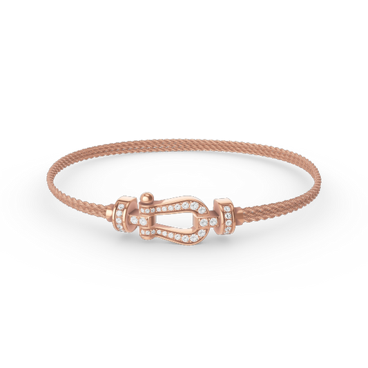 [Triumph Jewelry]FORCE SMALL HORSESHOE  DIAMOND CHAIN ROPE BRACELET
