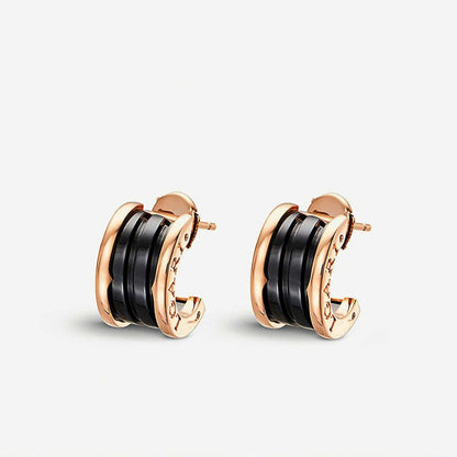 [Triumph Jewelry]ZERO 1 PINK GOLD CERAMIC EARRINGS