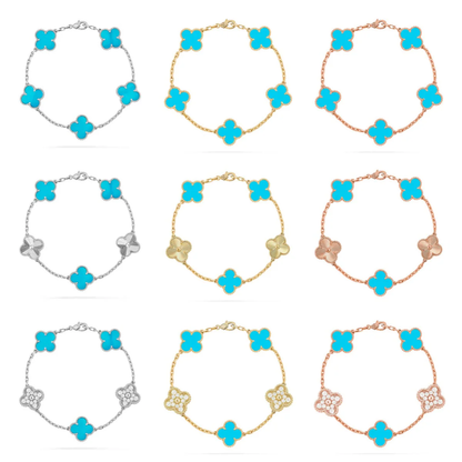 [Triumph Jewelry] CLOVER 5 MOTIF TURQUOISE BRACELET COLLECTION