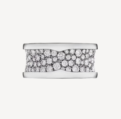 [Triumph Jewelry]ZERO 1 WITH PAVED DIAMONDS ON THE SPIRAL RING