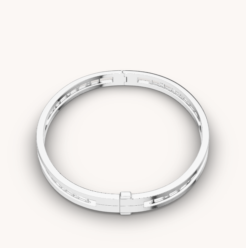 [Triumph Jewelry]ZERO 1 SPIRAL LOGO SILVER BRACELET