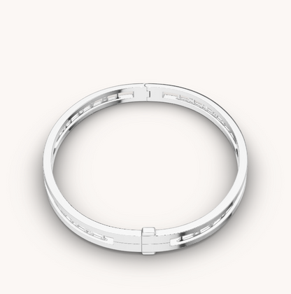 [Triumph Jewelry]ZERO 1 SPIRAL LOGO SILVER BRACELET