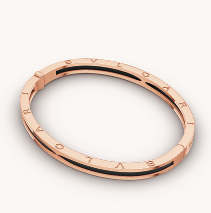 [Triumph Jewelry]ZERO 1 PINK GOLD WITH BLACK CERAMIC BRACELET