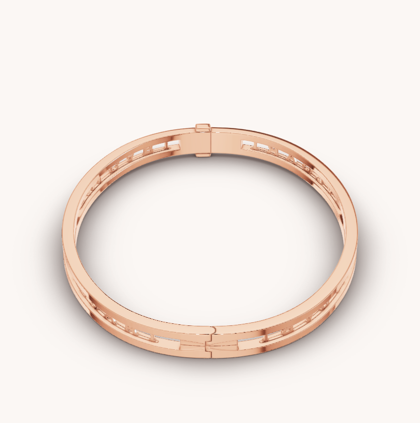 [Triumph Jewelry]ZERO 1 SPIRAL LOGO PINK GOLD BRACELET