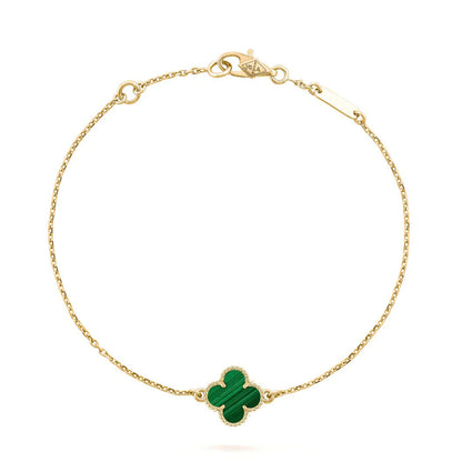 [Triumph Jewelry]CLOVER BRACELET MALACHITE 1 MOTIF