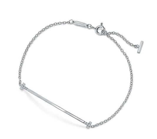 [Triumph Jewelry]Tiffany & Co. Tiffany T Smile Double T Diamond Link Bracelet
