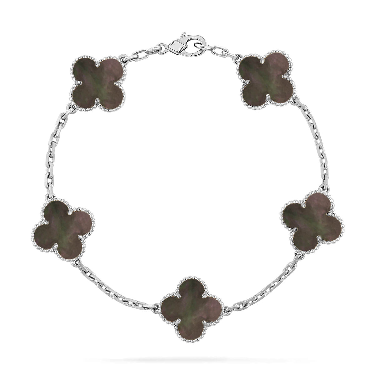 [Triumph Jewelry] CLOVER 5 MOTIF GRAY MOP BRACELET COLLECTION