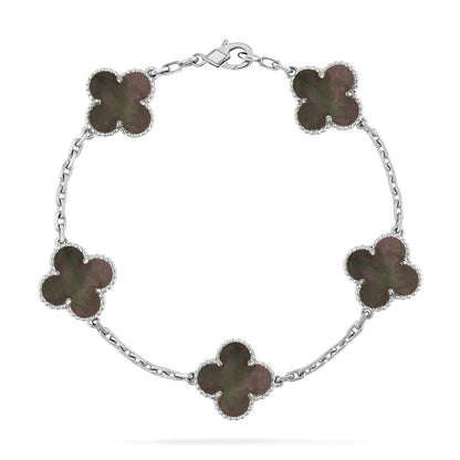 [Triumph Jewelry] CLOVER 5 MOTIF GRAY MOP BRACELET COLLECTION