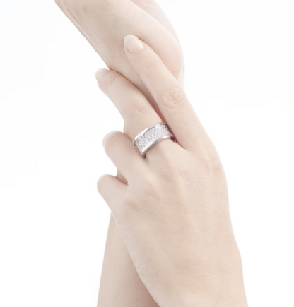[Triumph Jewelry]ZERO 1 WITH PAVED DIAMONDS ON THE SPIRAL RING