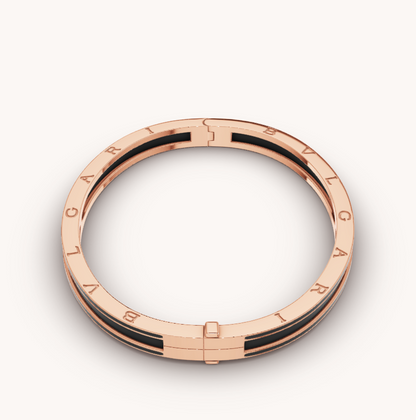 [Triumph Jewelry]ZERO 1 PINK GOLD WITH MATTE BLACK CERAMIC BRACELET