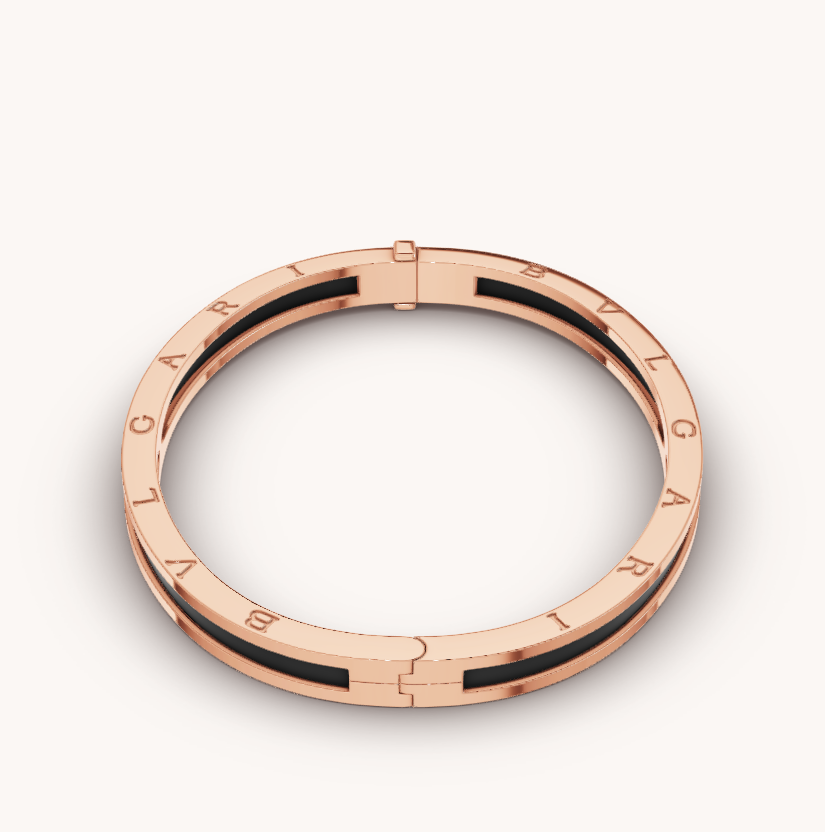 [Triumph Jewelry]ZERO 1 PINK GOLD WITH BLACK CERAMIC BRACELET