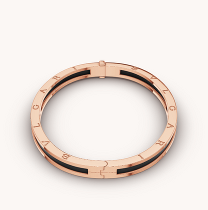 [Triumph Jewelry]ZERO 1 PINK GOLD WITH BLACK CERAMIC BRACELET